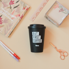 Coffee Cup Ok But First Negro - comprar online