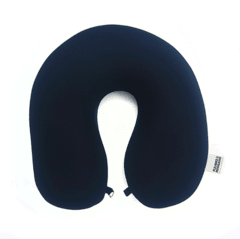 CUELLO Microfibra Liso Negro con Broche