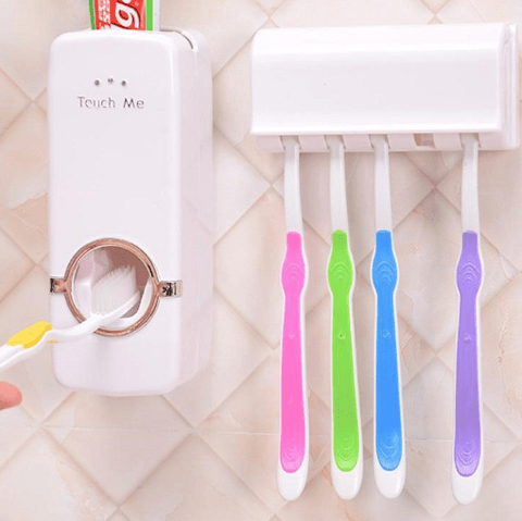 Dispenser Pasta Dental y Porta Cepillos