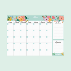 Planner magnetico MENSUAL Aqua - comprar online