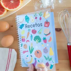 Cuaderno de Recetas fondo azul en internet