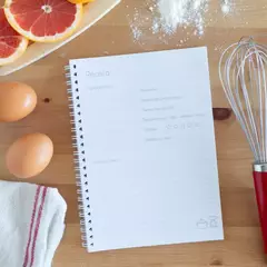 Cuaderno de Recetas fondo azul - comprar online