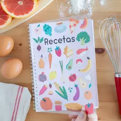 Cuaderno de Recetas rosa en internet