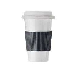 jarro termico mug me, con agarradera de silicona, jarro termico para cafe con logo
