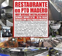 RESTAURANTE EN PUERTO MADERO - REMATE GASTRONOMICO EL JUEVES 3/10/2019