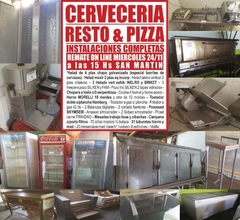 CERVECERÍA – RESTO & PIZZA – REMATE GASTRONÓMICO ON LINE el MIÉRCOLES 24/11/2021