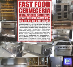 FAST FOOD - CERVECERIA - REMATE GASTRONÓMICO EL MARTES 03/8/2021