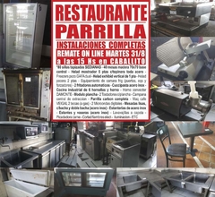 RESTAURANTE & PARRILLA - REMATE GASTRONÓMICO EL MARTES 31/8/21