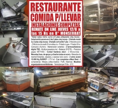 RESTAURANTE & COMIDAS PARA LLEVAR - REMATE GASTRONÓMICO EL JUEVES 12/8/2021