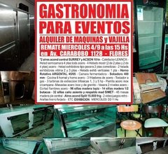 GASTRONOMIA PARA EVENTOS - REMATE GASTRONOMICO EL MIERCOLES 4/9/2019