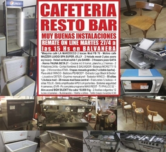 CAFETERIA & RESTO BAR - REMATE GASTRONÓMICO EL MARTES 27/4/2021
