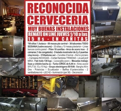 RECONOCIDA CERVECERÍA en CAÑITAS - REMATE GASTRONÓMICO EL JUEVES 1/10/2020