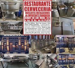 EXCELENTE RESTAURANTE & CERVECERÍA - REMATE EL MIÉRCOLES 31/7/24