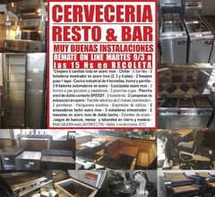 CERVECERIA – RESTO & BAR - REMATE GASTRONÓMICO EL MARTES 9/3/2021