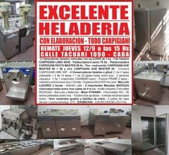 EXCELENTE HELADERIA CON ELABORACION REMATE GASTRONOMICO EL JUEVES 12/9/2019