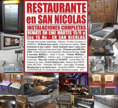 RESTAURANTE en SAN NICOLAS - REMATE GASTRONÓMICO EL MARTES 15/9/2020