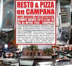 RESTO & PIZZA en CAMPANA - REMATE GASTRONOMICO EL JUEVES 14/11/2019
