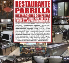 RESTAURANTE y PARRILLA en PALERMO HOLLYWOOD - REMATE GASTRONÓMICO EL MARTES 11/8/2020