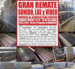 GRAN REMATE de SONIDO, LUZ y VIDEO - EL MIERCOLES 11/12