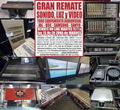 GRAN REMATE SONIDO, LUZ y VIDEO – TODO AUDIOVISUAL - REMATE EL MARTES 11/7/23