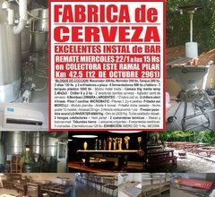 FABRICA DE CERVEZA en PILAR - REMATE GASTRONOMICO EL MIERCOLES 22/1/2020
