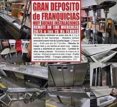 GRAN DEPOSITO de FRANQUICIAS – MUY BUENAS INSTALACIONES – REMATE ON LINE el MIERCOLES 30/03/2022