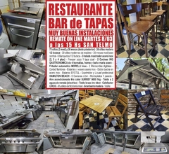 RESTAURANTE & BAR de TAPAS - MUY BUENAS INSTALACIONES – REMATE ON LINE el MARTES 8/03/2022