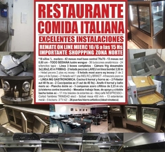 RESTAURANTE COMIDA ITALIANA - REMATE GASTRONOMICO EL MIERCOLES 10/6/2020
