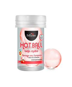 Bolinha Beijável Hotball - Morango Com Champanhe - Hot Flowers Item: 24417 | HC-582