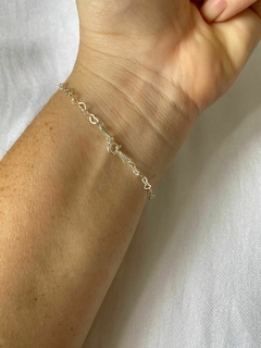 Pulseira Elo Coração em Prata 925 - Inspiração Jóias em Prata 925