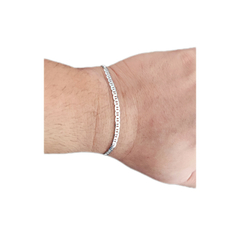 Pulseira Masculina Piastrine 3mm em Prata 925