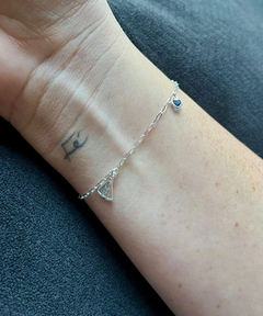 Pulseira Nossa Senhora com Corações Prata 925 - comprar online