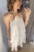 Vestido Babado Cloe Off-white - TAM M (veste 40 ao 44) - Lu Blue Brasil