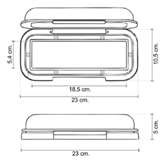 Tapa Frente Para Stereo / Vhf Burbuja Estanco - tienda online