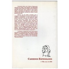 Cadernos Espinosanos - VIII - 2002 - comprar online