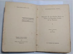 Ciencia Nueva - V. I - 1ª Edição (Usado, 1941) - Utilicario Livros e Utilidades