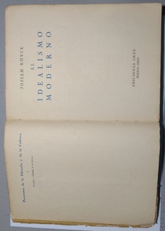 El Idealismo Moderno, Josiah Royce (Usado, 1945) na internet