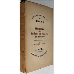 Histoire Des Idees Sociales en France. Tome 1 . De Montesquieu a Robespierre na internet