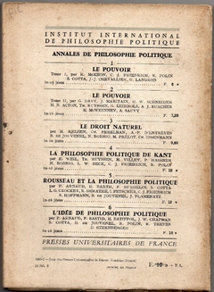 Annales de philosophie politique n°6 - L'idée de philosophie politique (Usado, 1965) - comprar online