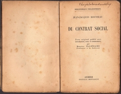 Du Contrat Social - Jean-Jacques Rousseau (Usado, 1943) na internet