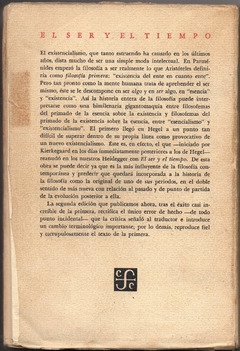 El Ser Y El Tiempo (Usado, 1962) na internet