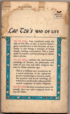 The Way Of Life: Tao Te Ching - Lao Tzu (Usado, 1955) - Utilicario Livros e Utilidades