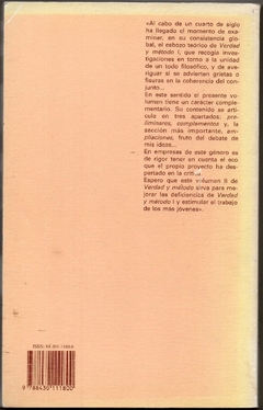 Verdad Y Metodo II - Hans-Georg Gadamer (Usado, 1994) - comprar online