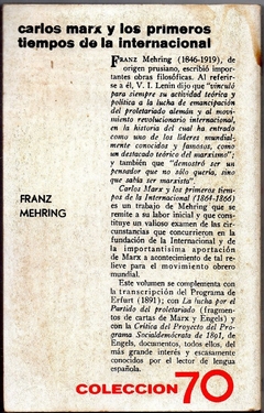 Carlos Marx y los Primeros Tiempos de la Internacional (Usado, 1975) na internet