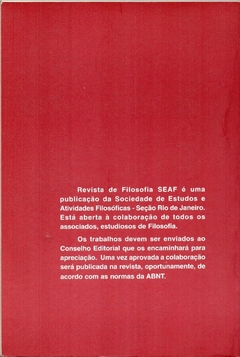 Revista de Filosofia SEAF - Ano II - nº 2 - Nov-2002 (Seminova) - comprar online