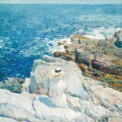 FREDERICK CHILDE HASSAM - The South Ledges, Appledore - 1AA1552