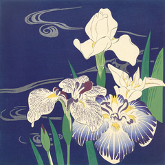 TSUKIOKA KÔGYO - Irises on the Water - 1JP5691