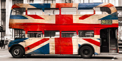 Union jack double-decker bus, London - 2AP3350