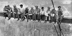 CHARLES C. EBBETS - New York Construction Workers Lunching on a Crossbeam, 1932 (detail) - 2CE237