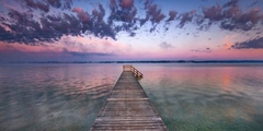 FRANK KRAHMER - Boat ramp and filigree clouds, Bavaria, Germany - 2FK3113